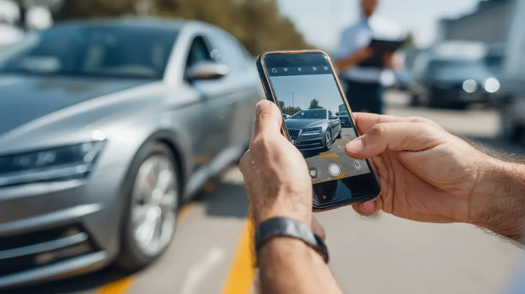 Внимательный осмотр автомобиля перед арендой