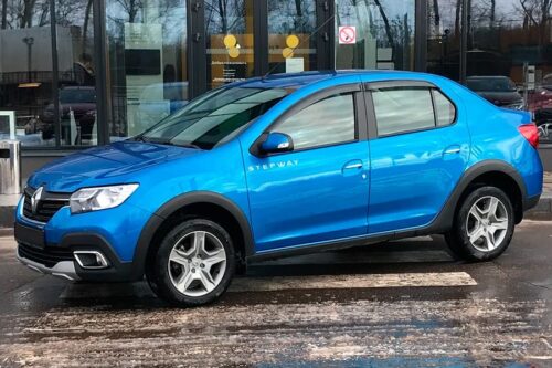 Renault Logan Stepway 2020 синий металлик
