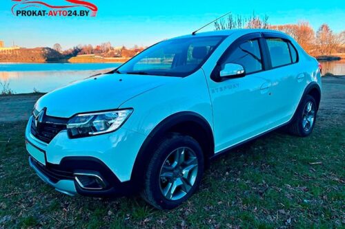 Renault Logan Stepway 2020 белого цвета